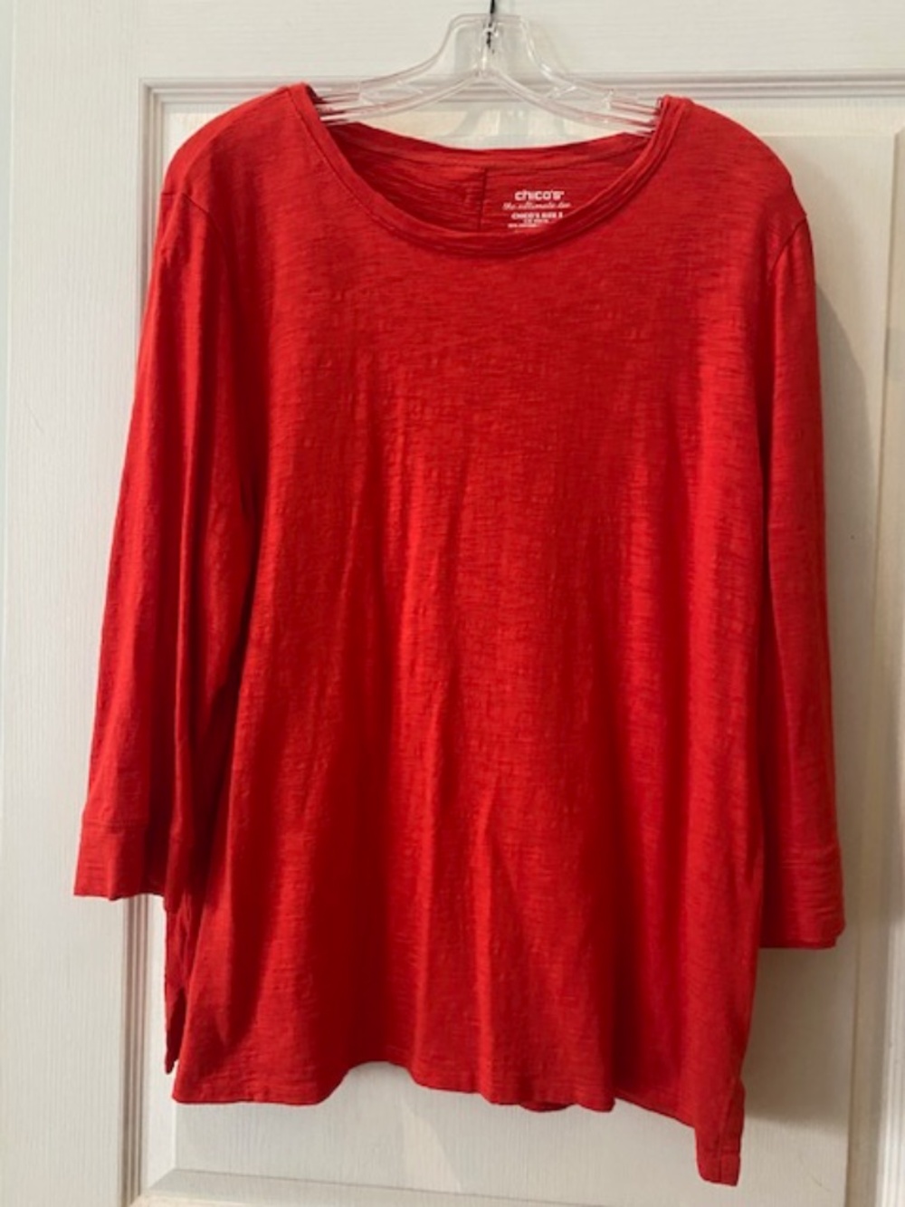 Chico's "the ultimate tee" orange size 3 or size XL